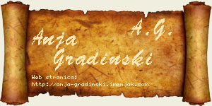 Anja Gradinski vizit kartica